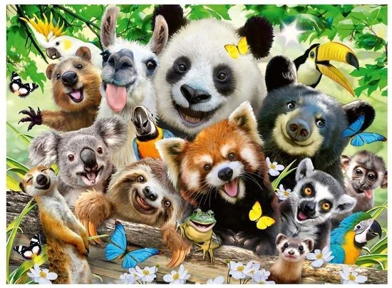 Ravensburger Puzzel Wildlife Selfie - Legpuzzel - 300 Stukjes XXL 5 Ravensburger Puzzel Wildlife Selfie - Legpuzzel - 300 Stukjes XXL - Afbeelding 3