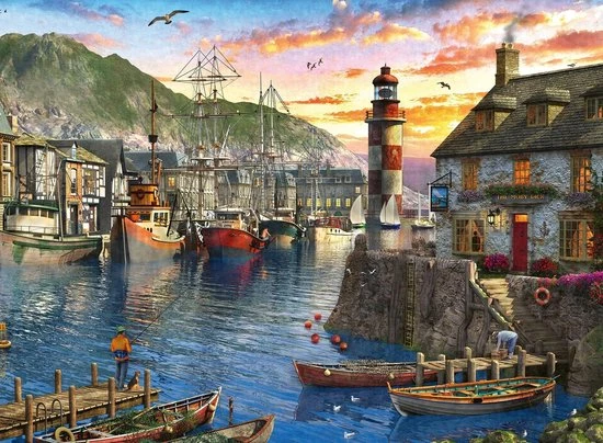 Ravensburger Puzzel 's Ochtends Bij De Haven - Legpuzzel - 500 Stukjes 5 Ravensburger Puzzel 's Ochtends Bij De Haven - Legpuzzel - 500 Stukjes - Afbeelding 3