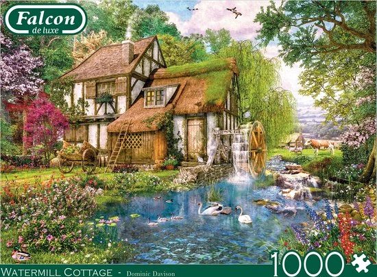 Falcon Puzzel Watermill Cottage - Legpuzzel - 1000 Stukjes 5 Falcon Puzzel Watermill Cottage - Legpuzzel - 1000 Stukjes - Afbeelding 3