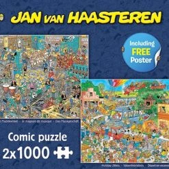 Jan Van Haasteren De Muziekwinkel & Vakantiekriebels Puzzel - 2 X 1000 Stukjes -Exporteren puzzels winkel 550x406 11