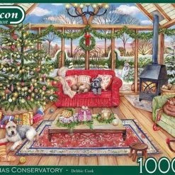 Falcon Puzzel The Christmas Conservatory - Legpuzzel - 1000 Stukjes -Exporteren puzzels winkel 550x406 39