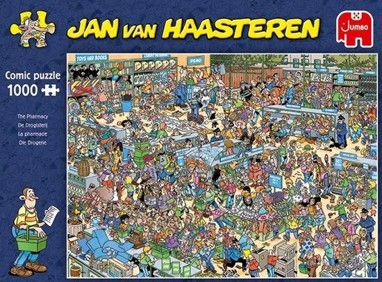 Jan Van Haasteren De Drogisterij Puzzel - 1000 Stukjes 6 Jan Van Haasteren De Drogisterij Puzzel - 1000 Stukjes - Afbeelding 4