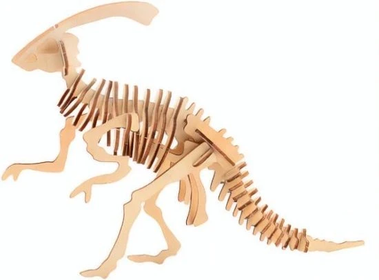 Merkloos Houten 3D Dinosaurus Puzzel, 4 Assorti 10 Merkloos Houten 3D Dinosaurus Puzzel, 4 Assorti - Afbeelding 8