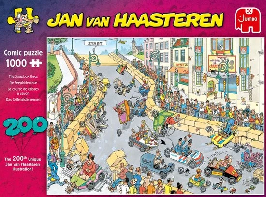 Jan Van Haasteren 200ste Legpuzzel - Zeepkisten Race Puzzel - 1000 Stukjes 9 Jan Van Haasteren 200ste Legpuzzel - Zeepkisten Race Puzzel - 1000 Stukjes - Afbeelding 7