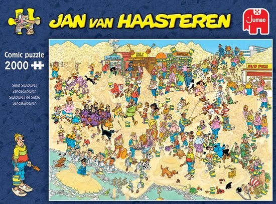 Jan Van Haasteren Zandsculpturen - Legpuzzel 2000 Stukjes 4 Jan Van Haasteren Zandsculpturen - Legpuzzel 2000 Stukjes - Afbeelding 2