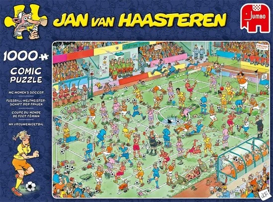 Jan Van Haasteren WK Vrouwenvoetbal Puzzel - 1000 Stukjes 10 Jan Van Haasteren WK Vrouwenvoetbal Puzzel - 1000 Stukjes - Afbeelding 8
