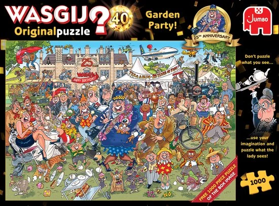 Wasgij Original 40 Tuinfeest! - 2x 1000 Stukjes - Wasgij 25 Jaar Jubileum Editie 6 Wasgij Original 40 Tuinfeest! - 2x 1000 Stukjes - Wasgij 25 Jaar Jubileum Editie - Afbeelding 4