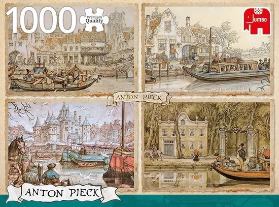 Jumbo Premium Collection Puzzel Anton Pieck Boten In De Gracht - Legpuzzel - 1000 Stukjes 8 Jumbo Premium Collection Puzzel Anton Pieck Boten In De Gracht - Legpuzzel - 1000 Stukjes - Afbeelding 6