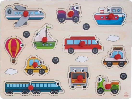 Engelhart Vormenpuzzel Voertuig Junior 30 Cm Hout 12-delig 3 Engelhart Vormenpuzzel Voertuig Junior 30 Cm Hout 12-delig