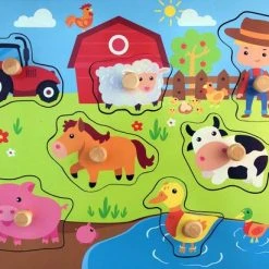 Pucts Houten Puzzel Boerderij Dieren Vanaf 1 Jaar