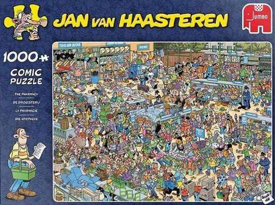 Jan Van Haasteren De Drogisterij Puzzel - 1000 Stukjes 12 Jan Van Haasteren De Drogisterij Puzzel - 1000 Stukjes - Afbeelding 10