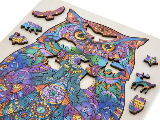 Grafix Houten Puzzel Uil | Unieke Puzzelstukjes In Vorm Van Dieren | 130 Puzzelstukjes | Puzzel Voor Kinderen En Volwassenen | Formaat 30 X 22.5 CM | Cadeau Voor Jong En Oud 11 Grafix Houten Puzzel Uil | Unieke Puzzelstukjes In Vorm Van Dieren | 130 Puzzelstukjes | Puzzel Voor Kinderen En Volwassenen | Formaat 30 X 22.5 CM | Cadeau Voor Jong En Oud - Afbeelding 9