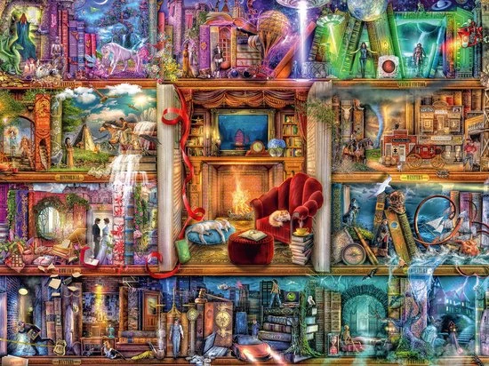 Ravensburger Puzzel De Grote Bibliotheek - Legpuzzel - 1500 Stukjes 5 Ravensburger Puzzel De Grote Bibliotheek - Legpuzzel - 1500 Stukjes - Afbeelding 3