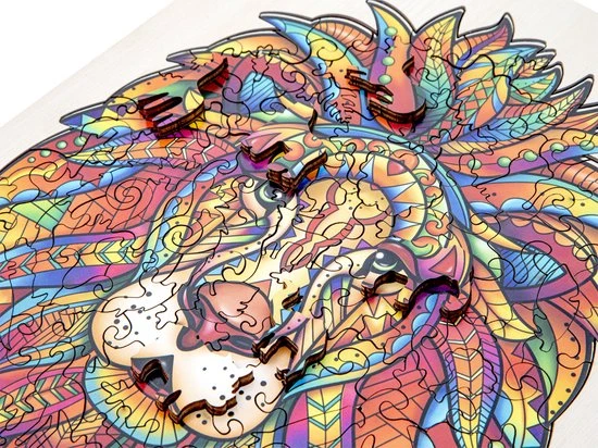 Grafix Houten Puzzel Leeuw | Unieke Puzzelstukjes In Vorm Van Dieren | 140 Puzzelstukjes | Puzzel Voor Kinderen En Volwassenen | Formaat 30 X 22.5 CM | Cadeau Voor Jong En Oud 8 Grafix Houten Puzzel Leeuw | Unieke Puzzelstukjes In Vorm Van Dieren | 140 Puzzelstukjes | Puzzel Voor Kinderen En Volwassenen | Formaat 30 X 22.5 CM | Cadeau Voor Jong En Oud - Afbeelding 6