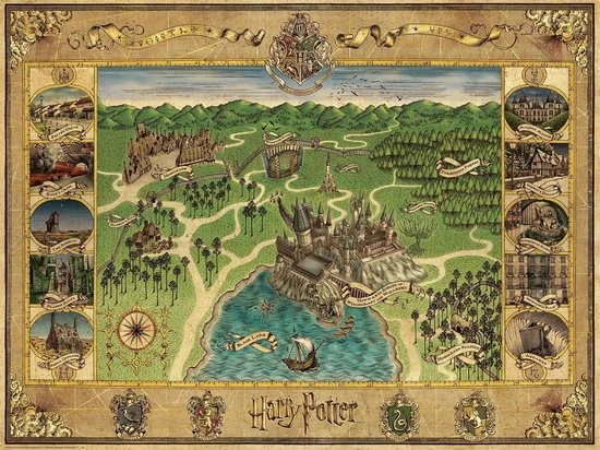 Ravensburger Puzzel Harry Potter Hogwarts Map - Legpuzzel - 1500 Stukjess 5 Ravensburger Puzzel Harry Potter Hogwarts Map - Legpuzzel - 1500 Stukjess - Afbeelding 3