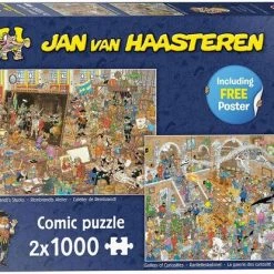Jan Van Haasteren A Trip To The Museum Puzzel - 2 X 1000 Stukjes (without Gift) -Exporteren puzzels winkel 550x415