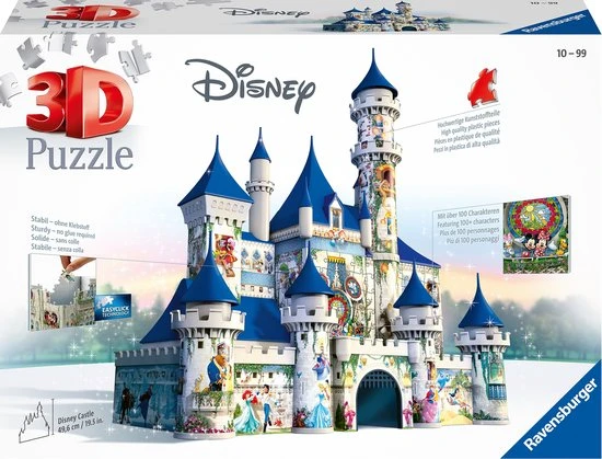 Ravensburger Puzzel Disney Castle- 3D Gebouw - 216 Stukjes 3 Ravensburger Puzzel Disney Castle- 3D Gebouw - 216 Stukjes
