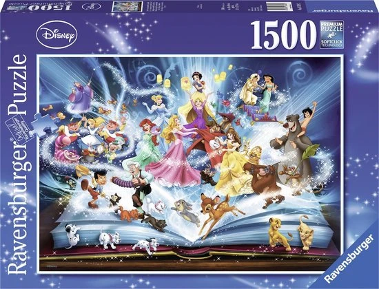 Ravensburger Puzzel Disney's Magische Sprookjesboek - Legpuzzel - 1500 Stukjes 3 Ravensburger Puzzel Disney's Magische Sprookjesboek - Legpuzzel - 1500 Stukjes