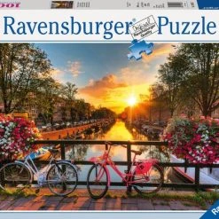 Ravensburger Puzzel Fietsen In Amsterdam - Legpuzzel - 1000 Stukjes