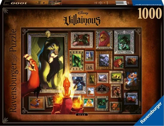 Ravensburger Puzzel Disney Villainous: Scar - Legpuzzel - 1000 Stukjes 3 Ravensburger Puzzel Disney Villainous: Scar - Legpuzzel - 1000 Stukjes
