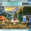 Ravensburger Puzzel Rustige Kampeerplek - Legpuzzel - 1000 Stukjes -Exporteren puzzels winkel 550x421 44