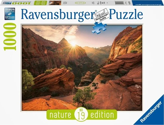 Ravensburger Puzzel Zion Canyon USA - Legpuzzel - 1000 Stukjes 3 Ravensburger Puzzel Zion Canyon USA - Legpuzzel - 1000 Stukjes