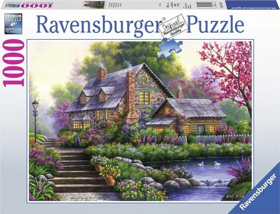 Ravensburger Puzzel Romantische Cottage - Legpuzzel - 1000 Stukjes 3 Ravensburger Puzzel Romantische Cottage - Legpuzzel - 1000 Stukjes