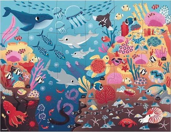 Janod Magische Puzzel - De Oceaan 4 Janod Magische Puzzel - De Oceaan - Afbeelding 2