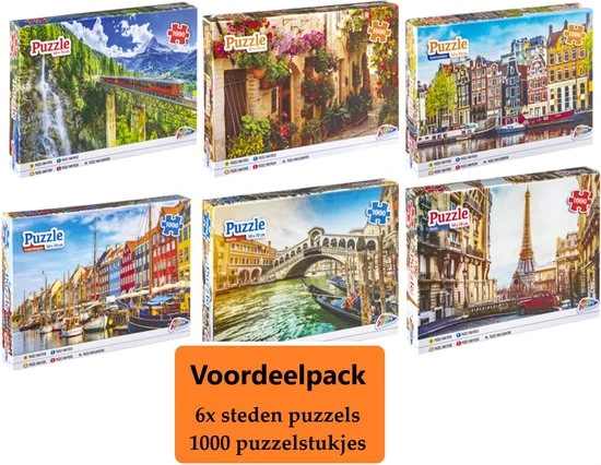 Grafix Voordeelpack 6x Puzzel 1000 Stukjes Volwassenen | Verschillende Steden Puzzels | Afmeting 50 X 70 CM | Legpuzzel 6 Grafix Voordeelpack 6x Puzzel 1000 Stukjes Volwassenen | Verschillende Steden Puzzels | Afmeting 50 X 70 CM | Legpuzzel - Afbeelding 4