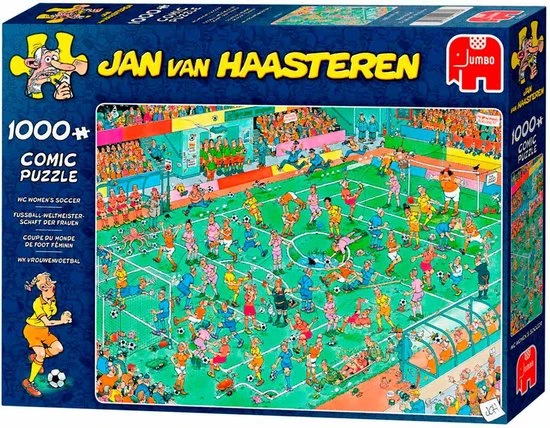 Jan Van Haasteren WK Vrouwenvoetbal Puzzel - 1000 Stukjes 13 Jan Van Haasteren WK Vrouwenvoetbal Puzzel - 1000 Stukjes - Afbeelding 11