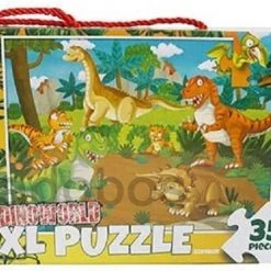 Playwood / Roel Vloerpuzzel Dino XL - 35 Pcs - 62x46 Cm - Puzzel Dinoworld