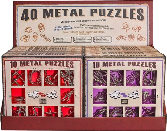 Eureka - Eureka! 10 Metalen Puzzels Rode Editie 6 Eureka - Eureka! 10 Metalen Puzzels Rode Editie - Afbeelding 4