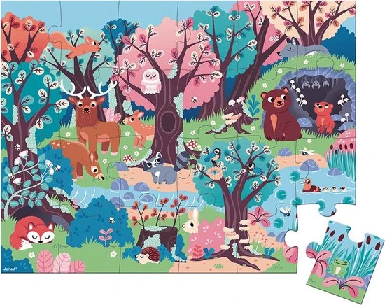 Janod Magische Puzzel - Het Bos 6 Janod Magische Puzzel - Het Bos - Afbeelding 4