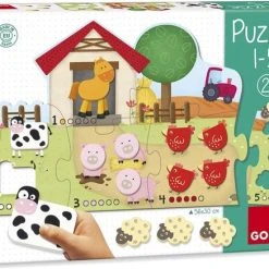 Goula Vormenpuzzel Boerderij Hout - Leren Tellen - 21 Stukjes -Exporteren puzzels winkel 550x437 3