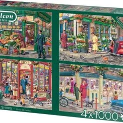Falcon Puzzel Corner Shops - Legpuzzel - 4x1000 Stukjes -Exporteren puzzels winkel 550x438 14