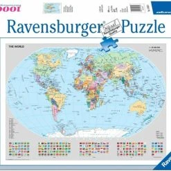 Ravensburger Puzzel Staatkundige Wereldkaart - Legpuzzel - 1000 Stukjes -Exporteren puzzels winkel 550x441 2