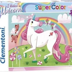 Clementoni Legpuzzel - Supercolor Puzzel Collectie - Unicorn - 104 Stukjes, Puzzel Kinderen -Exporteren puzzels winkel 550x441 4