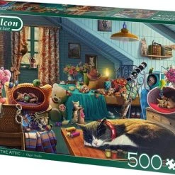 Falcon Puzzel Cats In The Attic - Legpuzzel - 500 Stukjes -Exporteren puzzels winkel 550x446 6