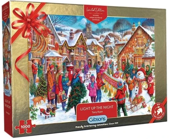 Gibsons Christmas Limited Edition - Light Up The Night Puzzel (1000 Stukjes) 3 Gibsons Christmas Limited Edition - Light Up The Night Puzzel (1000 Stukjes)