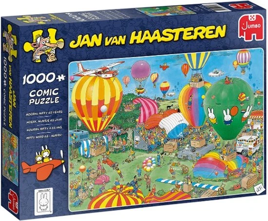 Jan Van Haasteren Hoera! Nijntje 65 Jaar Puzzel - 1000 Stukjes 4 Jan Van Haasteren Hoera! Nijntje 65 Jaar Puzzel - 1000 Stukjes - Afbeelding 2