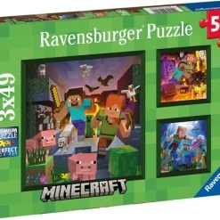 Ravensburger Puzzel Minecraft Biomes - Legpuzzel - 3x49 Stukjes -Exporteren puzzels winkel 550x454 14