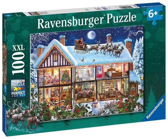 Ravensburger Puzzel Kerstmis Thuis - Legpuzzel - 100XXL Stukjes 3 Ravensburger Puzzel Kerstmis Thuis - Legpuzzel - 100XXL Stukjes