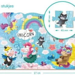 DODO Toys - Unicorn Puzzel 3+ - 30 Stukjes - 20x27 Cm - Unicorn Speelgoed 3+ - Eenhoorn Kinderpuzzel 3 Jaar -Exporteren puzzels winkel 550x456 11