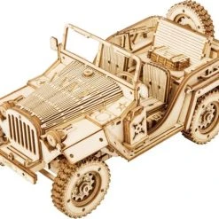 Robotime Modelbouwpakket Army Jeep 18,9 Cm Hout 369-delig