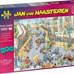 Jan Van Haasteren 200ste Legpuzzel - Zeepkisten Race Puzzel - 1000 Stukjes