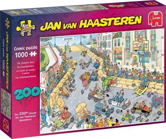 Jan Van Haasteren 200ste Legpuzzel - Zeepkisten Race Puzzel - 1000 Stukjes 8 Jan Van Haasteren 200ste Legpuzzel - Zeepkisten Race Puzzel - 1000 Stukjes - Afbeelding 6