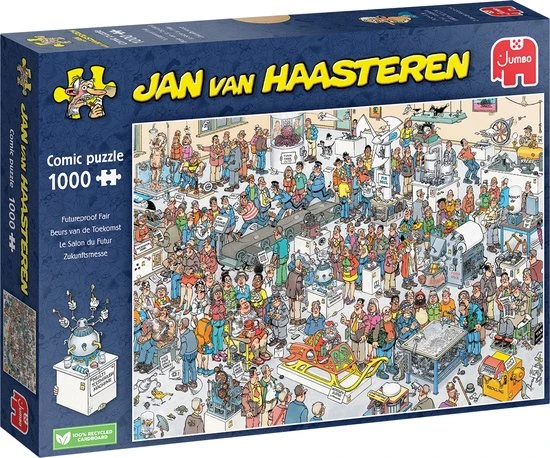 Jan Van Haasteren Beurs Van De Toekomst 1000 Stukjes - Legpuzzel 8 Jan Van Haasteren Beurs Van De Toekomst 1000 Stukjes - Legpuzzel - Afbeelding 6
