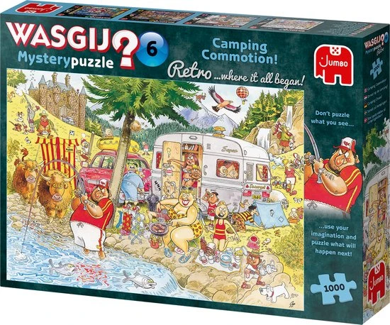 Wasgij Retro Mystery 6 Onrust Op De Camping! Puzzel - 1000 Stukjes 6 Wasgij Retro Mystery 6 Onrust Op De Camping! Puzzel - 1000 Stukjes - Afbeelding 4