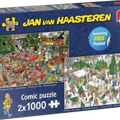 Jan Van Haasteren Christmas Gifts Puzzel - 2x1000 Stukjes