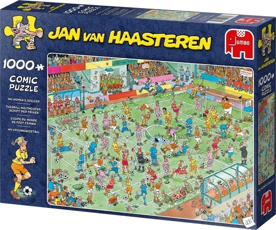 Jan Van Haasteren WK Vrouwenvoetbal Puzzel - 1000 Stukjes 5 Jan Van Haasteren WK Vrouwenvoetbal Puzzel - 1000 Stukjes - Afbeelding 3